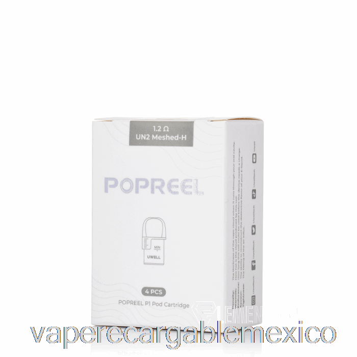 Vape Recargable Uwell Popreel P1 Vainas De Repuesto 1.2ohm Popreel P1 Vainas